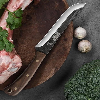 Butcher Knife Set 3-Piece, Super Sharp Hand Forged Fillet Knife & Dividing - Image 7