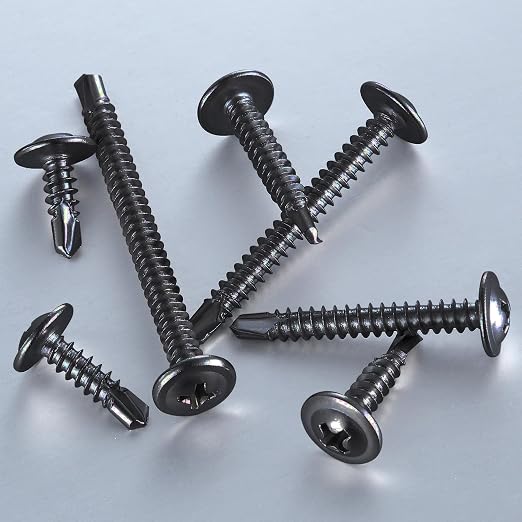 Wensilon #10×1” for Sheet Metal Self-Tapping Screws 410 Black Stainless Steel - Image 3