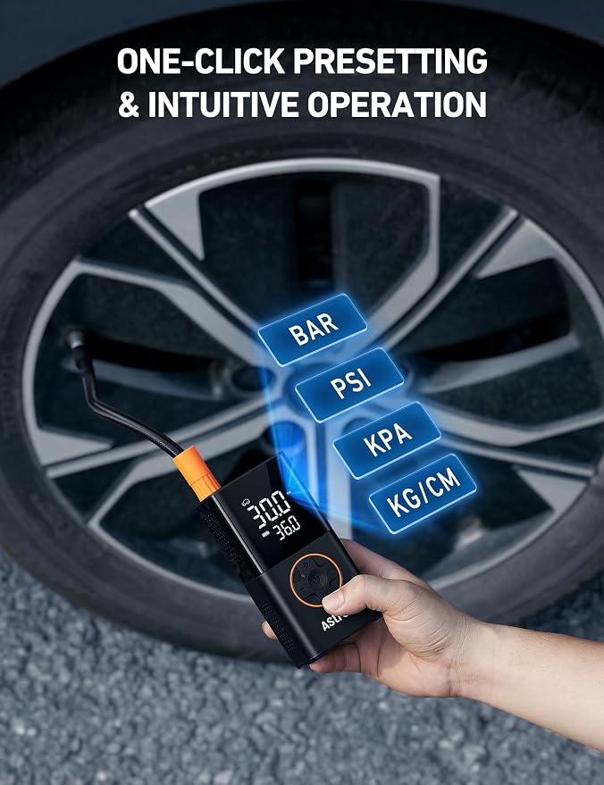 AstroAI L7 Tire Inflator Portable Air Compressor Cordless Mini Bike Pump - Image 7