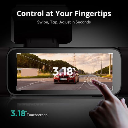 3K 4 Channel Dash Cam, 560° All-Sides View, Front and Rear Inside Car Camera - Image 5