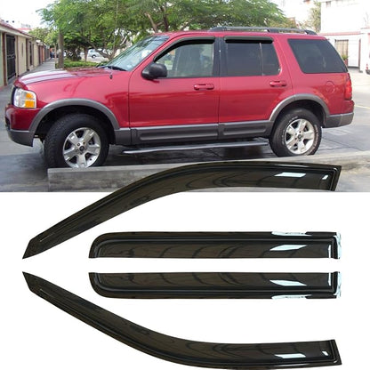 4pcs Original Shatterproof Side Window Wind Deflector Tape on Sun Rain Guards - Image 2