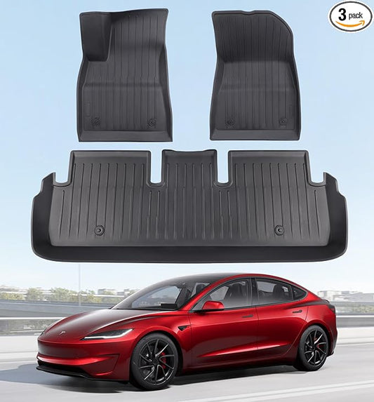 2025 New Version Floor Mats for Tesla Model 3 Highland by WekerAuto