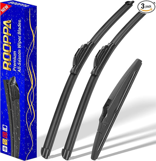 3 wipers Replacement for 2016-2021 Chevrolet Chevy Spark, Windshield Wiper by ROOPPA