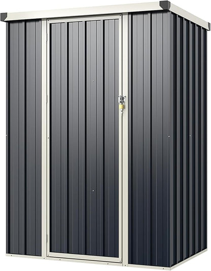 Goplus 3.8 x 2.8 FT Storage Shed Outdoor, All-Weather Steel Utility Storage - Image 9