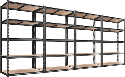 REIBII 2020LBS Storage Shelves 5 Tier Garage Shelving Heavy Duty, Adjustable by REIBII