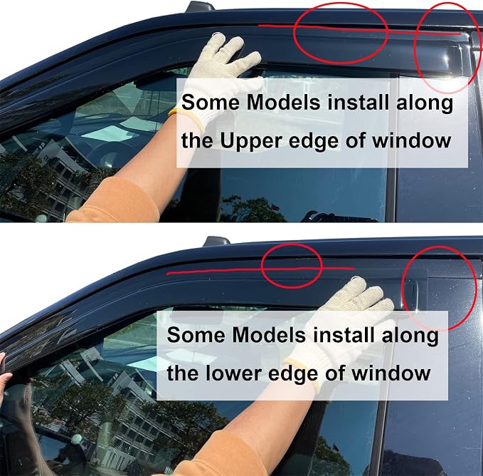 Smoke Sun/Rain Guards Window Visors Compatible - Image 6