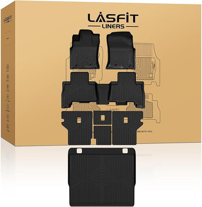 LASFIT Floor Mats&Trunk Mat for Toyota 4Runner 2013-2024 All Weather TPE Mats by LASFIT