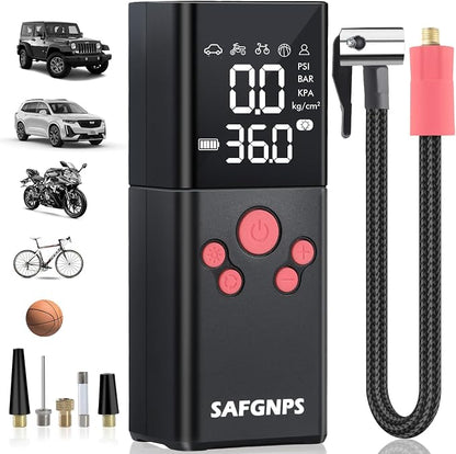 Tire Inflator Portable Air Compressor, 150PSI Cordless Portable Tire Inflator by SAFGNPS