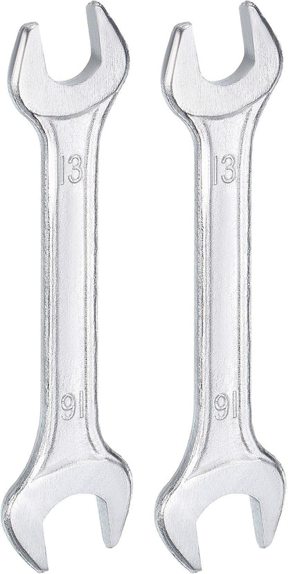 HARFINGTON 2pcs Double Open End Wrench 13mm x 16mm Metric 15 Degree Offset by HARFINGTON