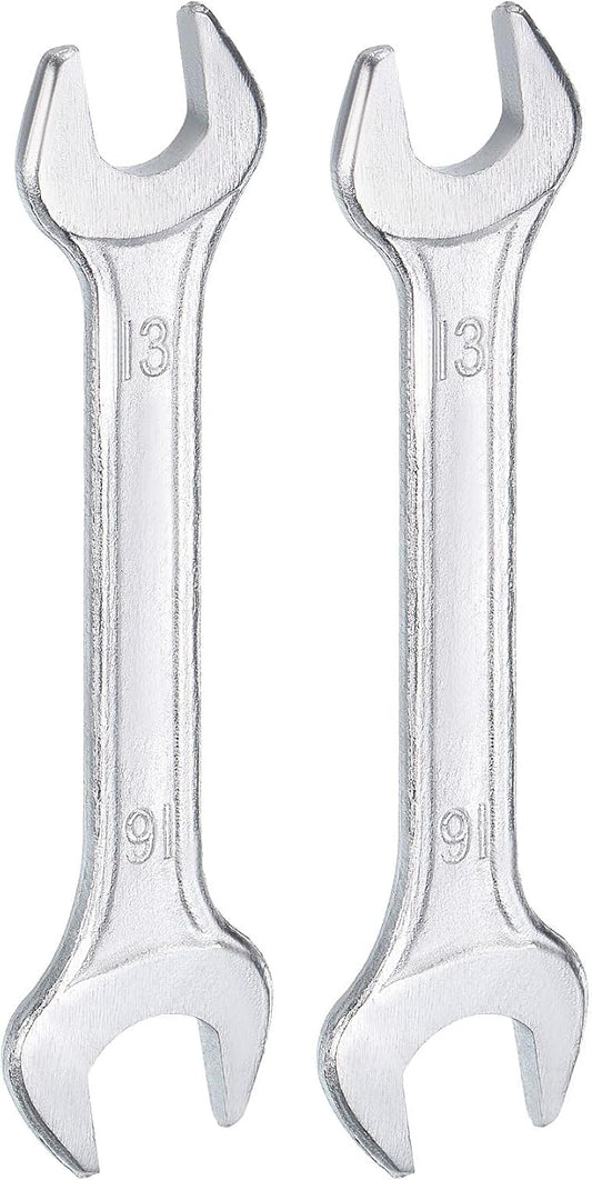 HARFINGTON 2pcs Double Open End Wrench 13mm x 16mm Metric 15 Degree Offset by HARFINGTON