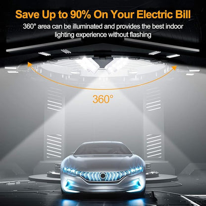 KERNOWO LED Garage Lights, 140W 18500 Lumens Garage Lighting, 6000K Daylight - Image 6
