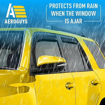 Extra Durable Window Deflectors Tape-On Window Visors Rain Guards Fit - Image 2
