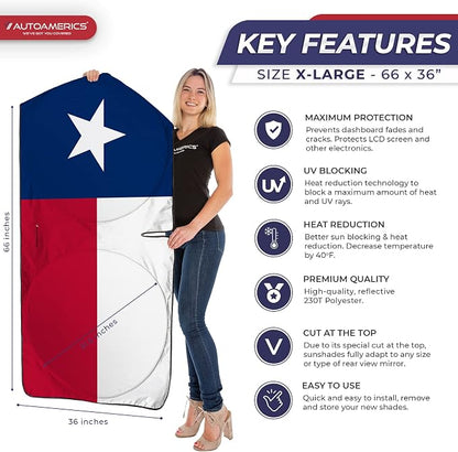 Autoamerics Truck Windshield Sun Shade - Image 2