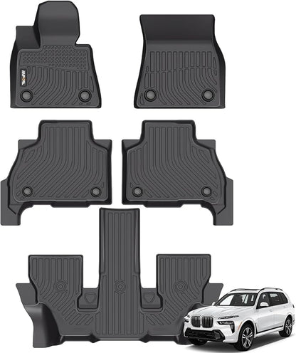 AIPOIL® Floor Mats for 2019-2025 BMW X7 40i, M60i All Weather Protection TPE by AIPOIL