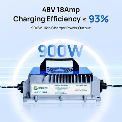 DC HOUSE 48V 18A Lithium Battery Charger, 900W Fast Charger, Charging - Image 2