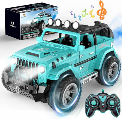 DEERC Remote Control Car with Fog Mist & Music, 1:16 Remote Control Truck by DEERC