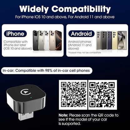 Wireless Carplay Adapter & Android Auto 2025 Upgrade Wired CarPlay to Wireless - Image 7