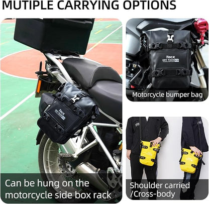 Motorcycle Tail Bag Front Bumper Bag, 10L Roll-top Waterproof Motor Saddle - Image 3