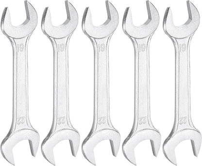HARFINGTON 5pcs Double Open End Wrench 19mm x 22mm Metric 15 Degree Offset by HARFINGTON