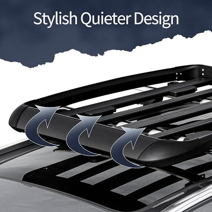 YHAAVLE 55" Cargo Basket, Heavy Duty Vehicle Roof Rack Baskets, Universal - Image 4