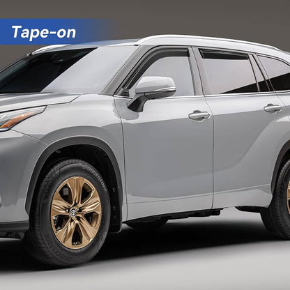 Window Visors Rain Guards for 2020-2025 Toyota Highlander, Out-Channel Window - Image 3