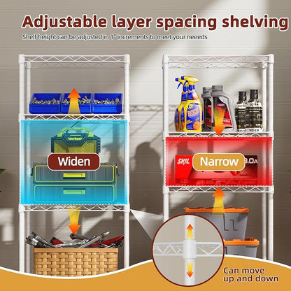 SINGAYE 4 Small Wire Shelves Kitchen Pantry Close Home Organizers and Storage - Image 4