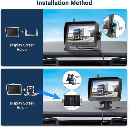 Hikity Wireless Backup Camera Trucks -7 Inch HD 1080P Rear View Camera Monitor - Image 6