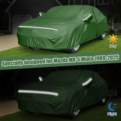 BOSSTONE Car Cover Custom Fit for Mazda MX-5 Miata 1989-2025, Waterproof All - Image 7