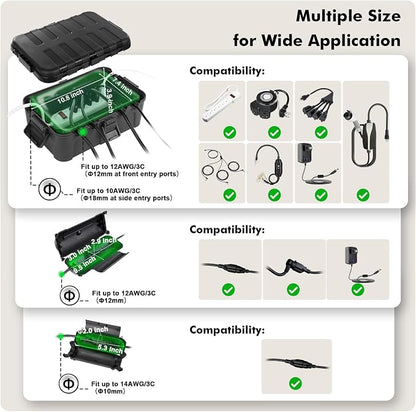 Flemoon Outdoor Extension Cord Safety Cover, IP44 Waterproof Connection - Image 6