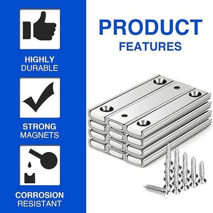 MIKEDE Strong Magnets Bar, 70LB Neodymium Rare Earth Magnet Heavy Duty - Image 6