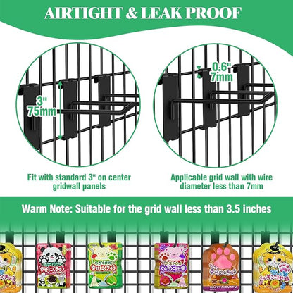 40Pcs 4" 6" 8" 10" Gridwall Display Hooks Assortment Set, Wire Diameter 5mm/ - Image 6
