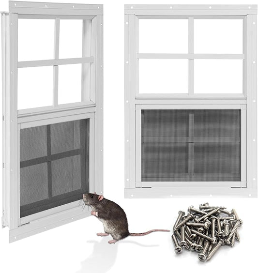 NeatiEase Upgraded Shed Windows 2 Pack, Chicken Coop by NeatiEase