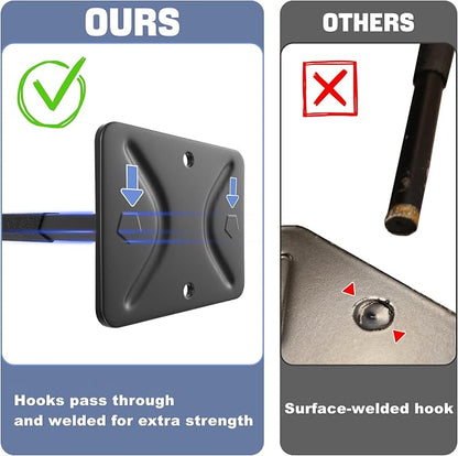 WALMANN Wall Mounted Garage Hooks, Heavy Duty 12-inch Tool Hooks - Image 6