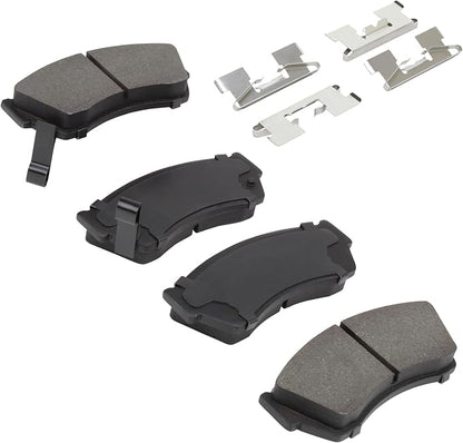 Premium Semi-Metallic Front Brake Pads Compatible - Image 2