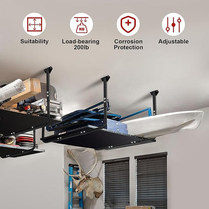 Adjustable Garage Ceiling Storage Racks, Garage Overhead Storage Bracket - Image 7