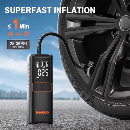 GOOLOO GT160 Tire Inflator Portable Air Compressor, 160PSI Portable Air Pump - Image 2