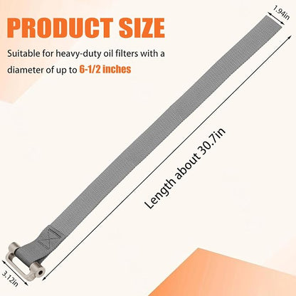 Heavy Duty Strap Oil Filter Wrench - Image 2