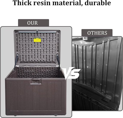 Premium Pro Edition 35 Gallon Lockable Resin Deck Box, Waterproof & - Image 7