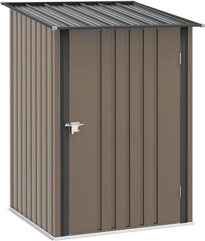 Outsunny 3.3' x 3.4' Outdoor Storage Shed, Metal Garden Tool House - Image 9