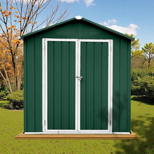 6 x 4 FT Outdoor Storage Metal Shed, Bike Garden Tool Shed by Unknown