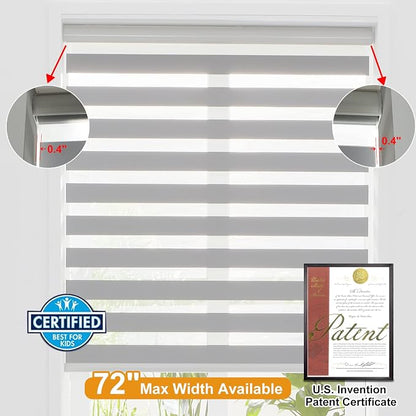 Persilux Cordless Zebra Blinds for Windows Free-Stop Roller Window Shades Dual - Image 4
