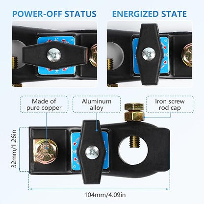 Battery Disconnect Switch, Heavy Duty Battery Shut Off Switch, High Current - Image 5