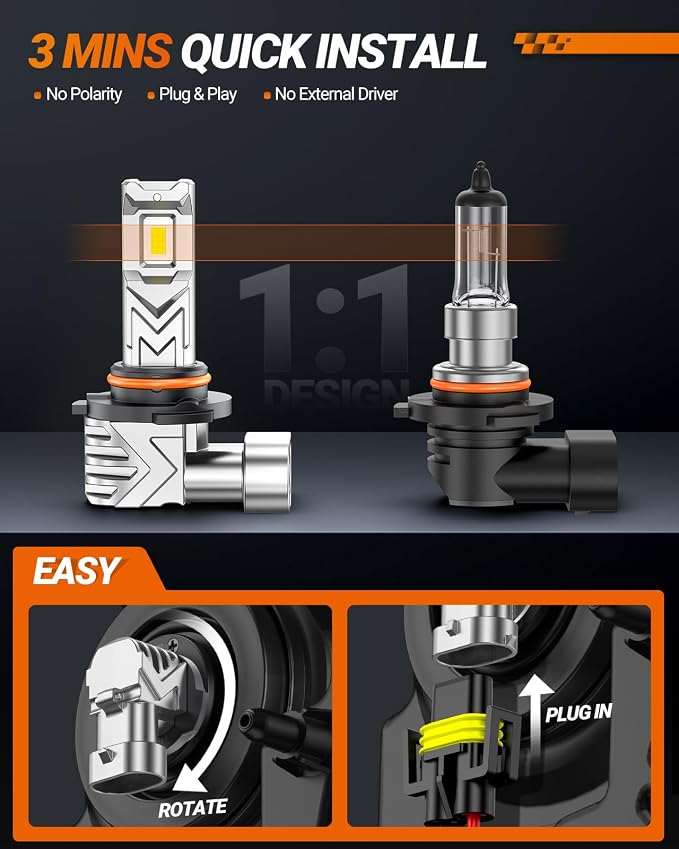 SEALIGHT H10 9145 LED Fog Light Bulbs, 800% Brightness 14, 000 Lumens LED Fog - Image 4