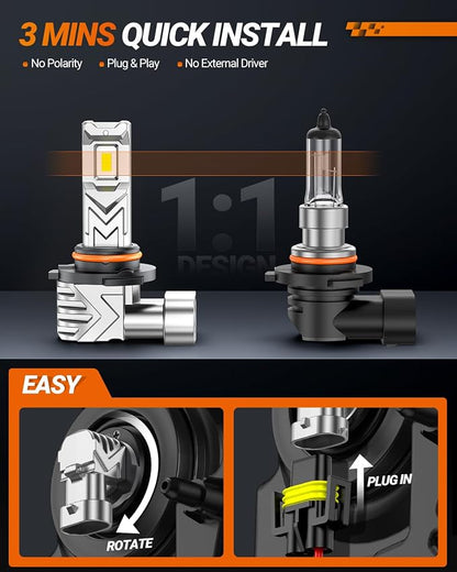SEALIGHT H10 9145 LED Fog Light Bulbs, 800% Brightness 14, 000 Lumens LED Fog - Image 4