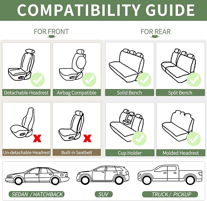 Leather Car Seat Covers, Sedans and Trucks, Waterproof and Breathable - Image 8