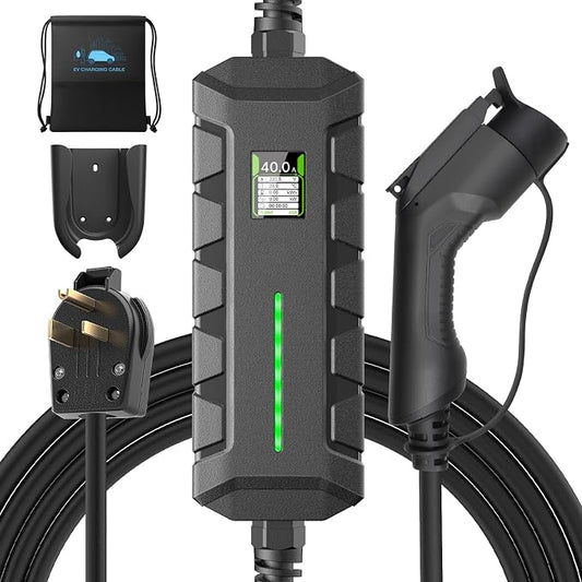 Level 2 EV Charger ETL Certified, 40A 9.6KW Home Charging Station, Plug-in NEMA by Morec