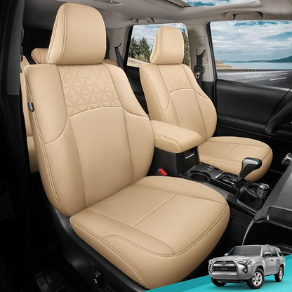 Seat Covers for Toyota 4Runner 2011-2024, Faux Leather Car Seat Cover Full Set by FEINEPRO