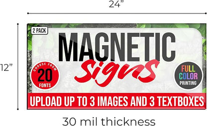 2 Pack, Personalized Magnetic Signs - Image 5