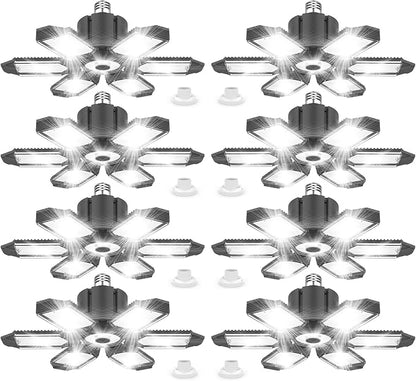 8 Pack 220W Garage Light Ceiling Led Deformable LED Shop Lights by Eqquorva