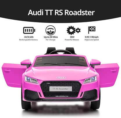 Electric Car for Kids, Licensed Audi 6V Kids Ride on Car Toy for Toddlers - Image 3